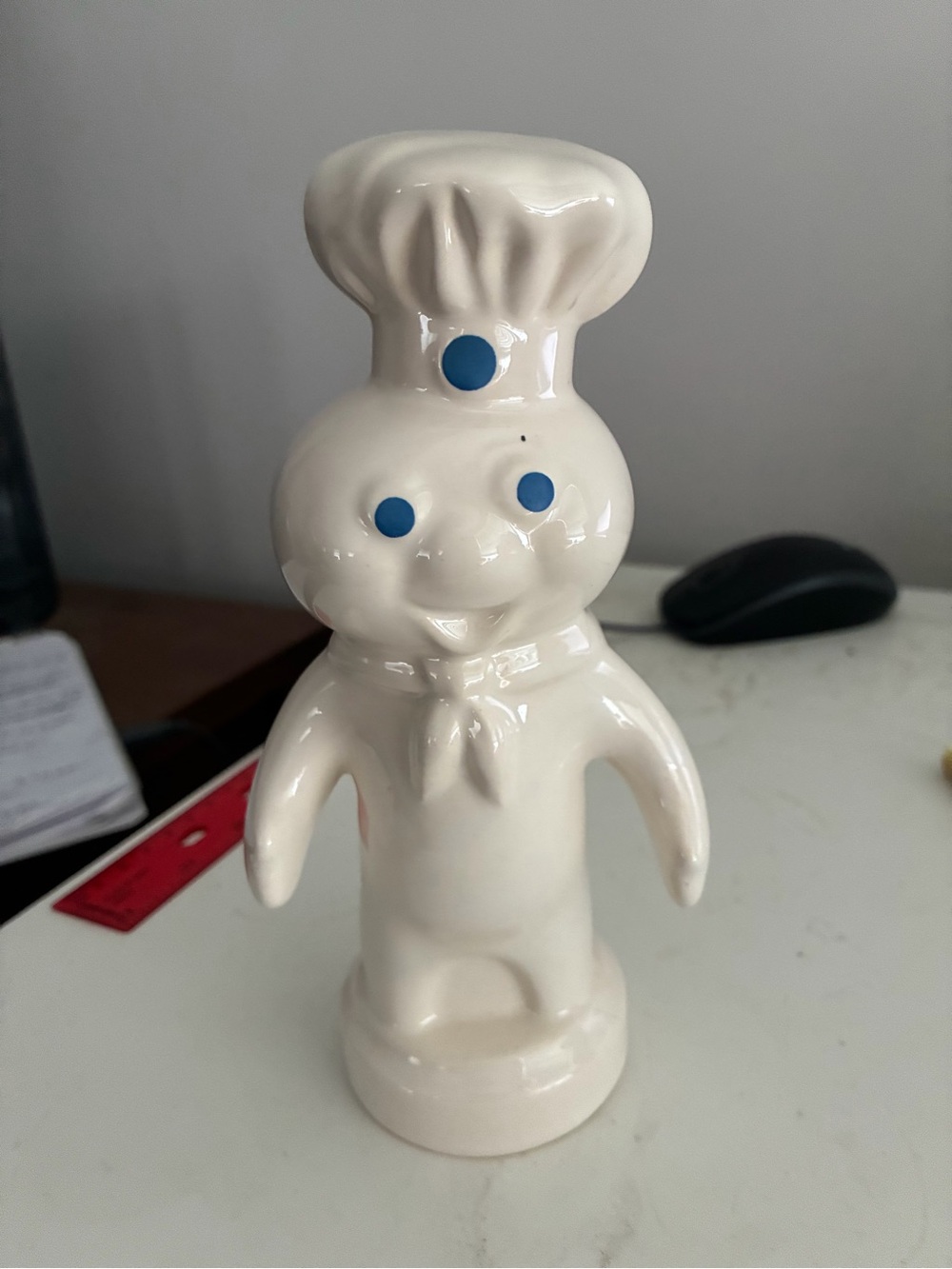 Vintage 1988 Pillsbury Poppin' Fresh Doughboy Ceramic Coin Bank!